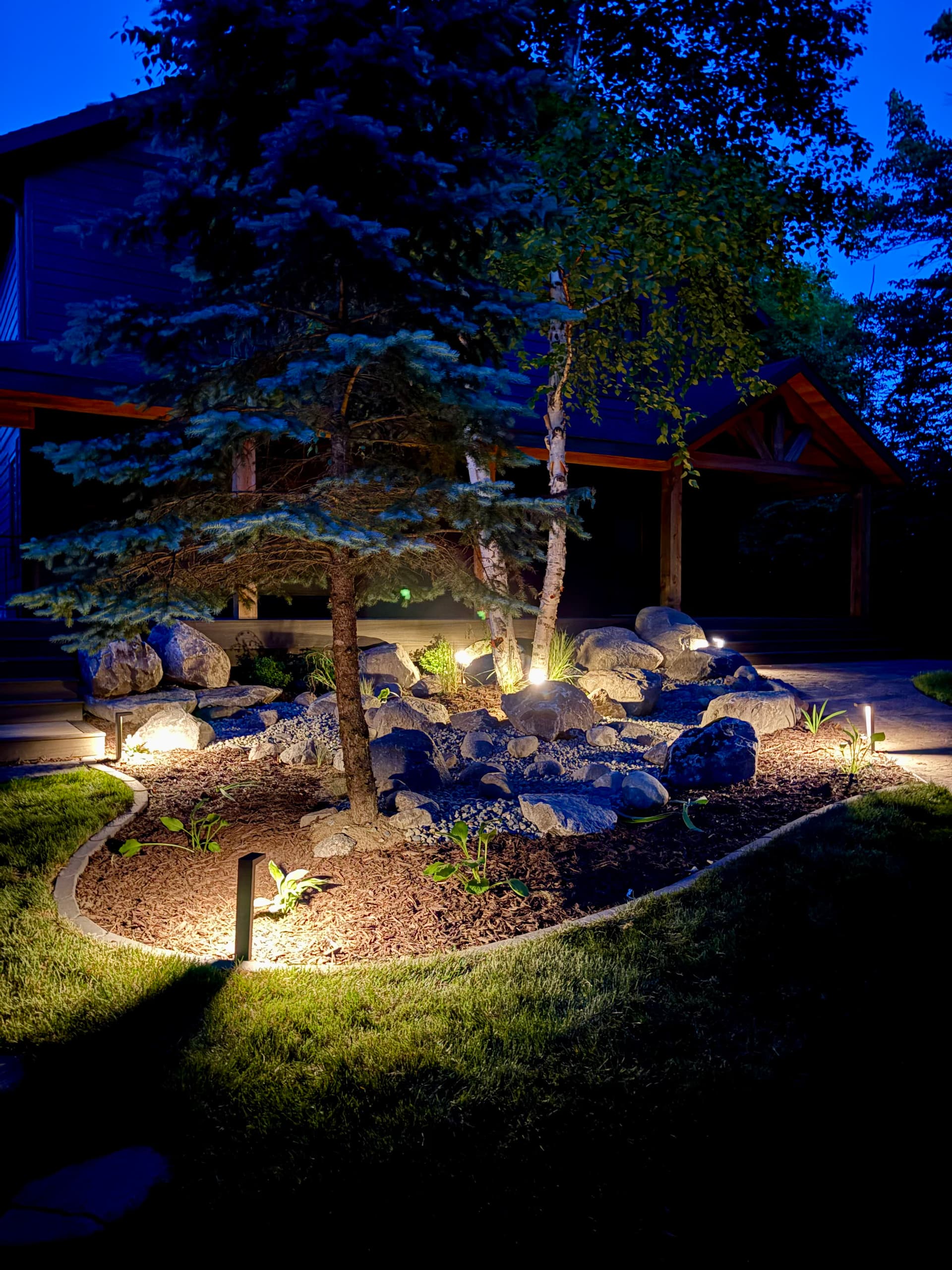 Gallery photos for Full Lakeside Landscape Build with Patios, Stone Steps and Lighting: Image #9