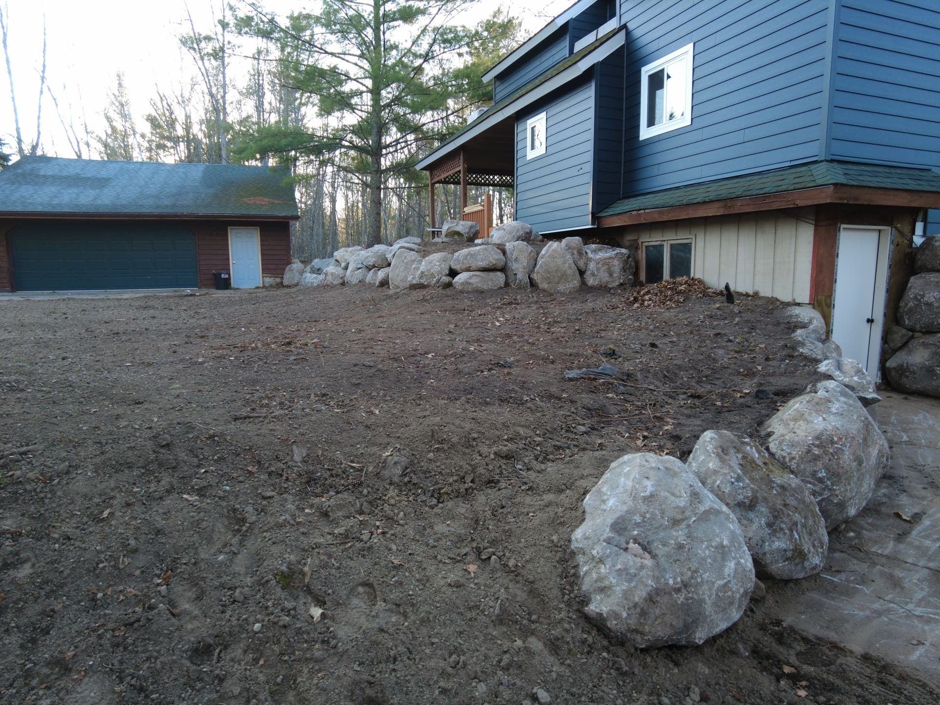 Gallery photos for Northern MN Cabin Gets New Stone Steps and Boulder Retaining Walls: Image #6