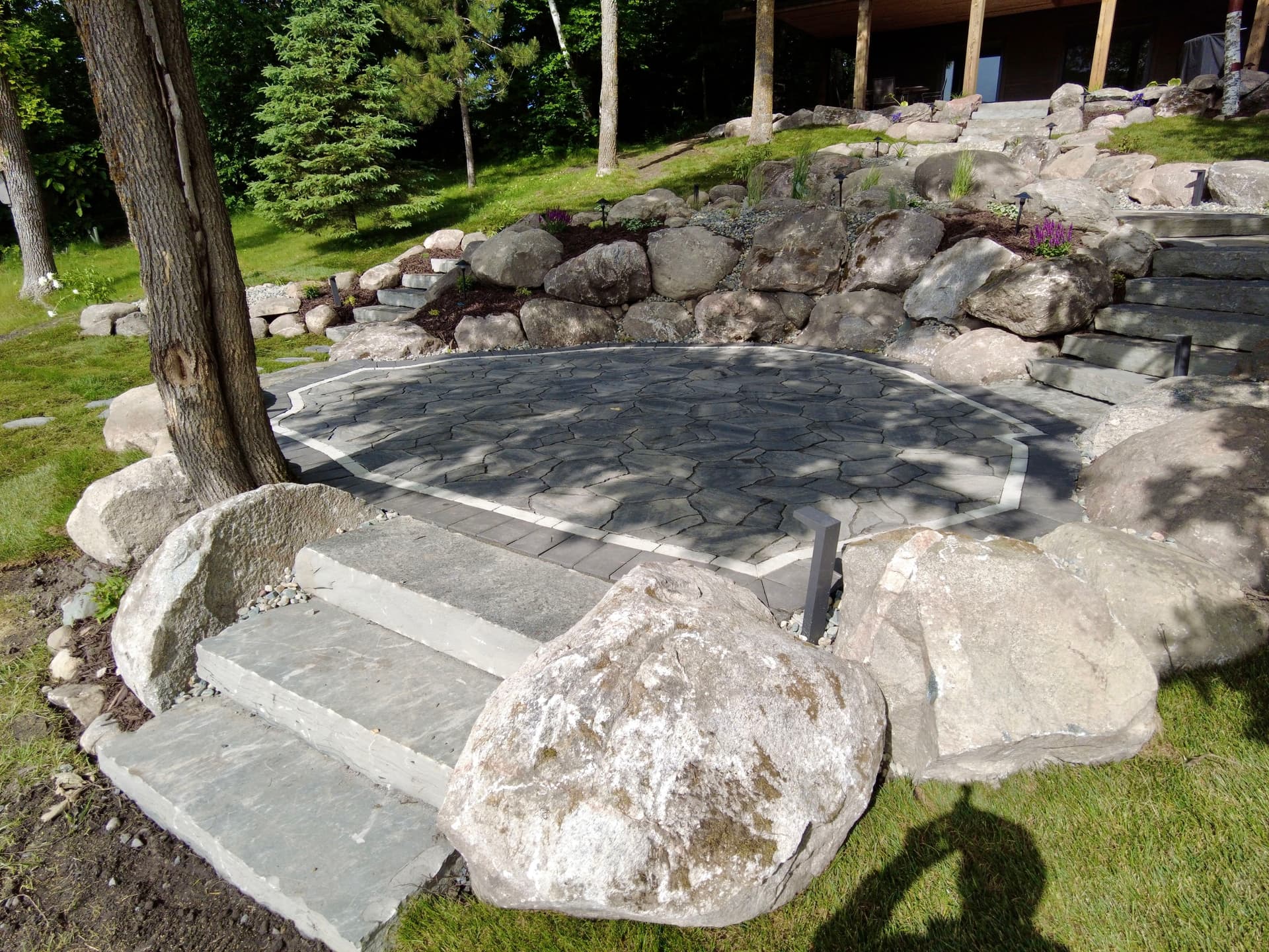 Gallery photos for Full Lakeside Landscape Build with Patios, Stone Steps and Lighting: Image #6