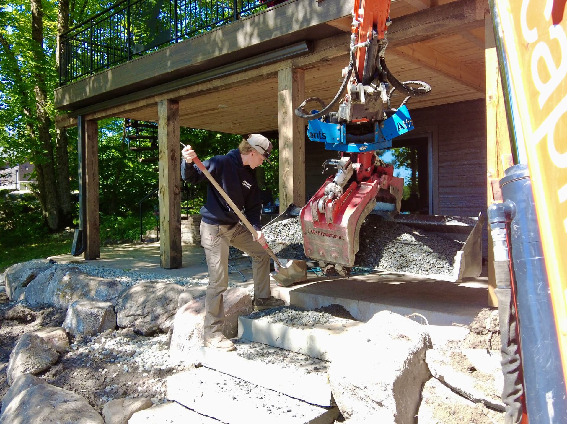 Gallery photos for Northern Michigan Lakefront Hardscape and Landscape Build in Progress: Image #2