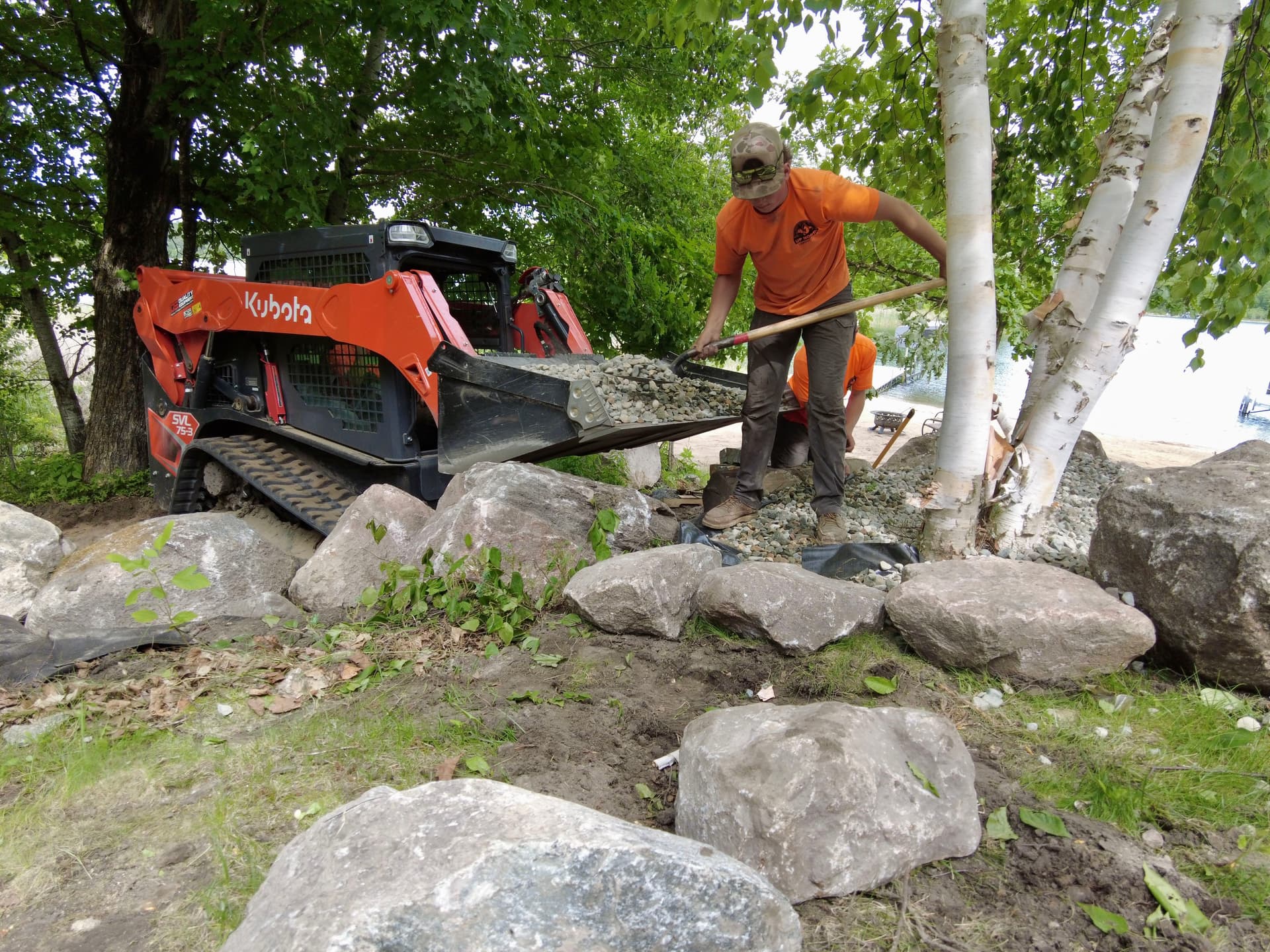 Gallery photos for Northern Michigan Lakefront Hardscape and Landscape Build in Progress: Image #1