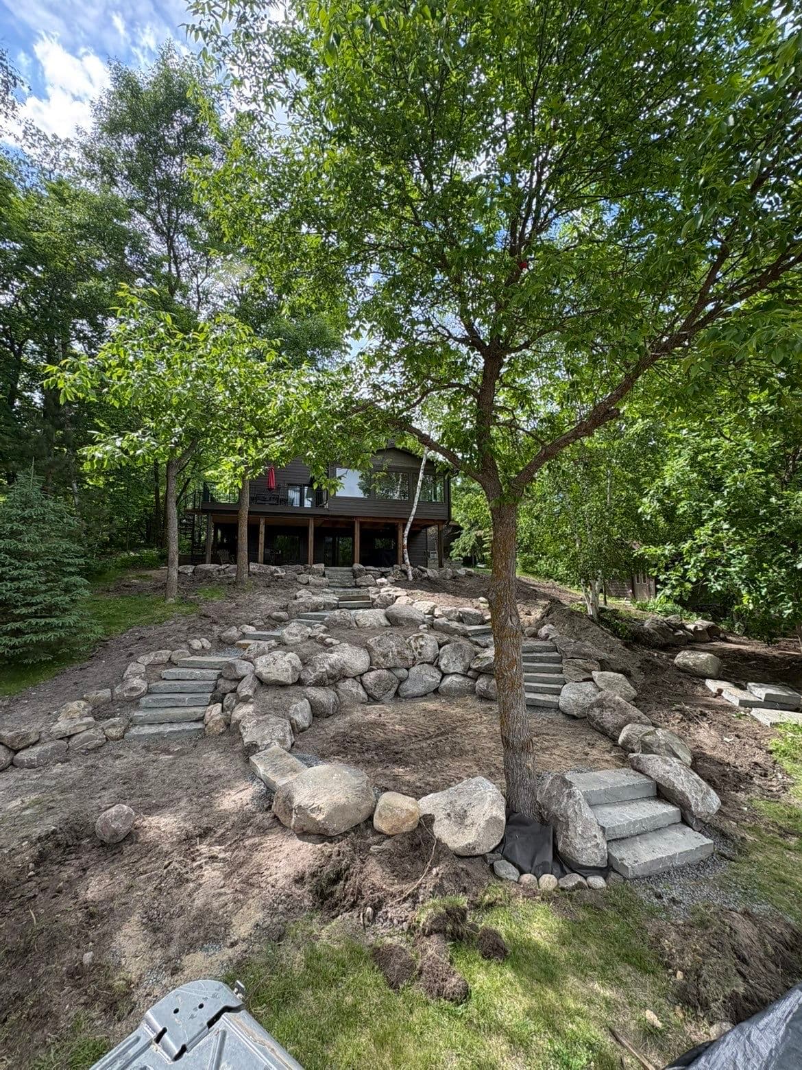 Gallery photos for Northern Michigan Lakefront Hardscape and Landscape Build in Progress: Image #6