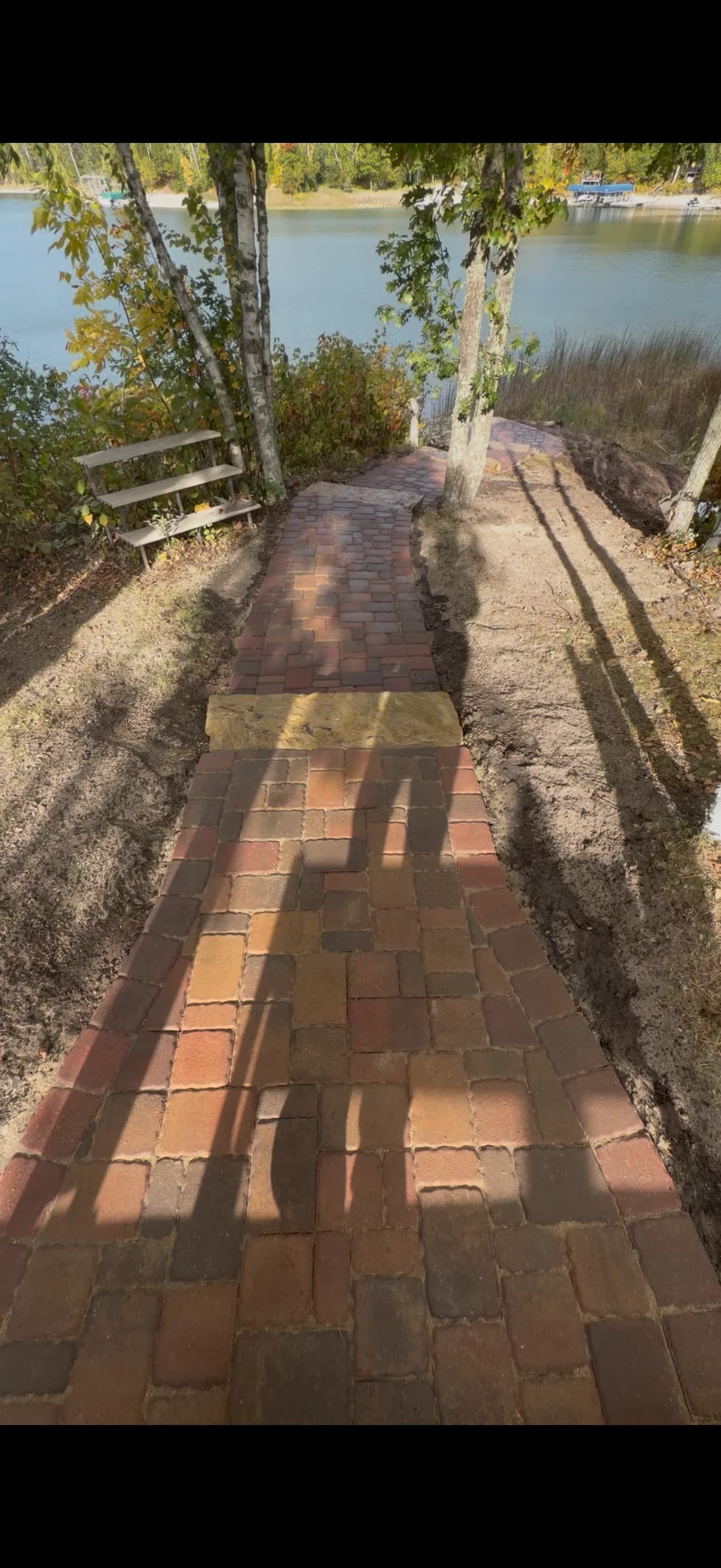 Gallery photos for Stone Steps and Pavers Built for Lakefront Access: Image #2