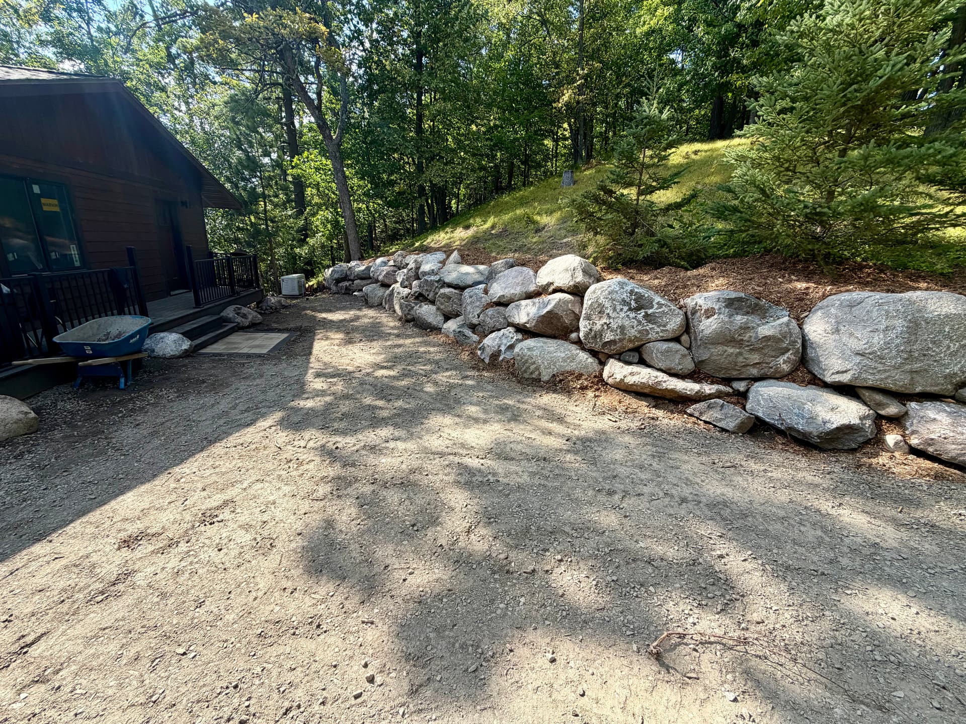 Gallery photos for Massive Boulder Retaining Walls and Stone Steps at a Lake Cabin: Image #7