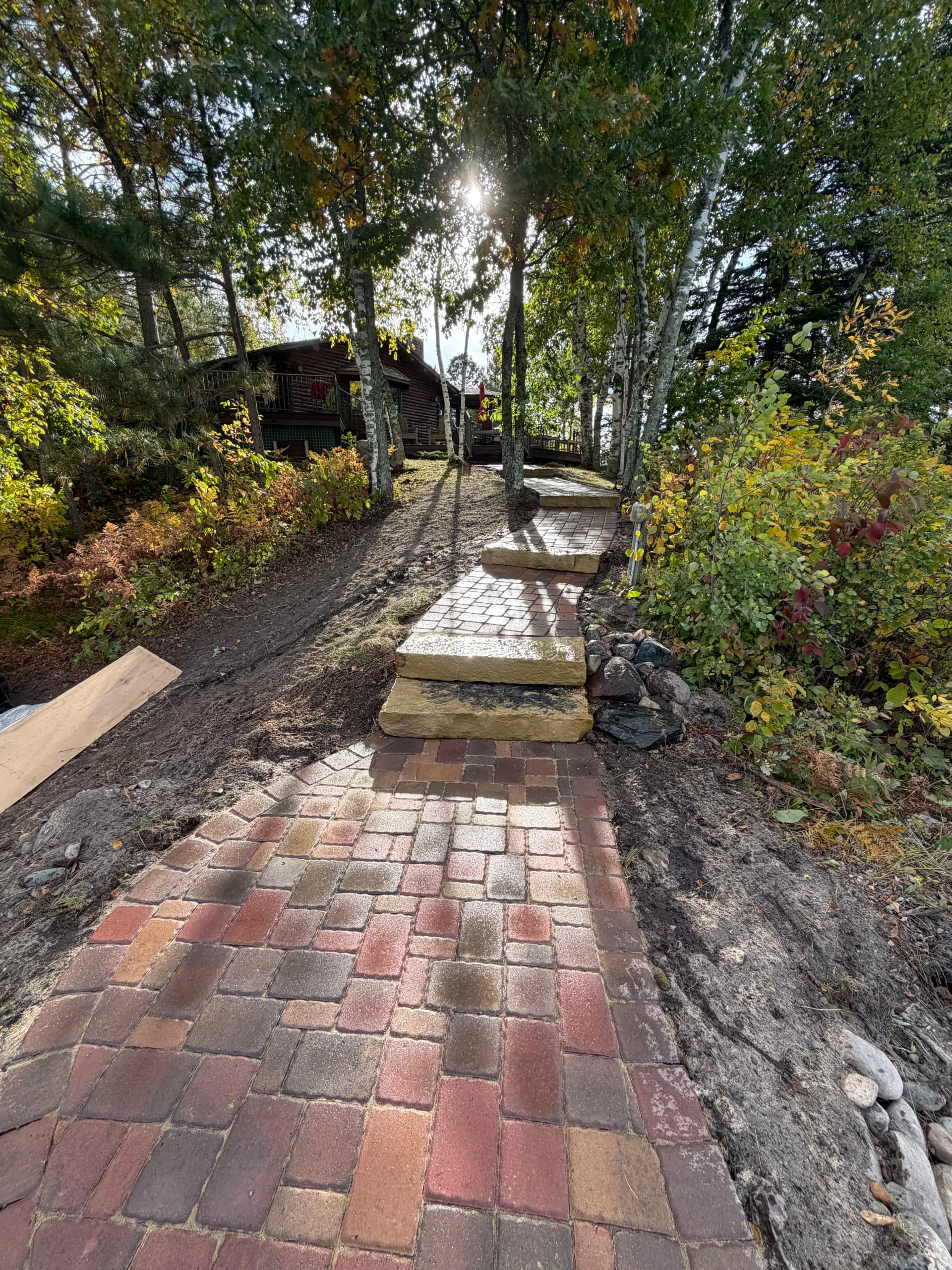 Gallery photos for Stone Steps and Pavers Built for Lakefront Access: Image #1