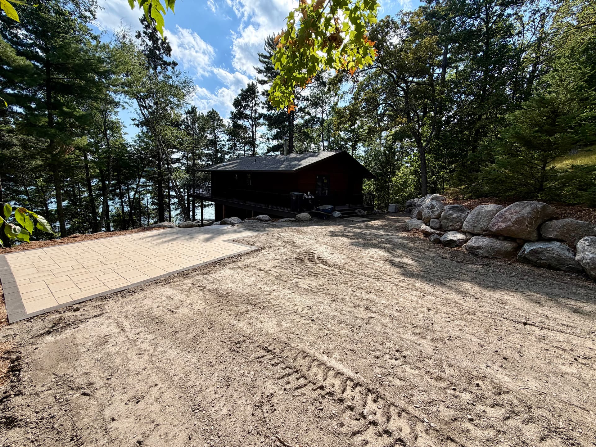 Gallery photos for Massive Boulder Retaining Walls and Stone Steps at a Lake Cabin: Image #9